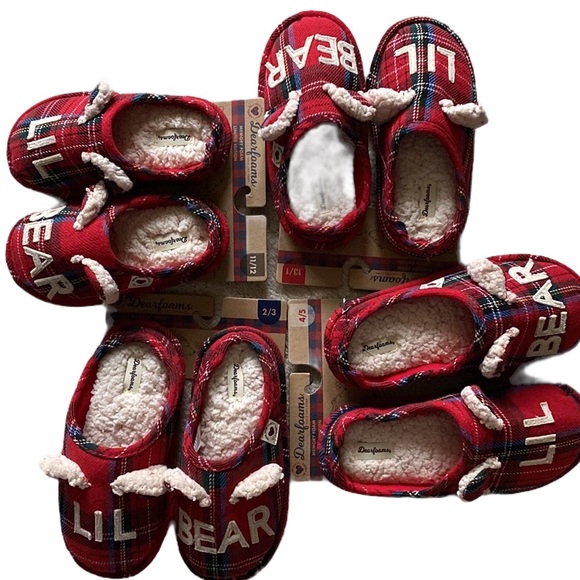 NEW Dearfoams kids “lil bear” slippers. Unisex - Picture 9 of 10